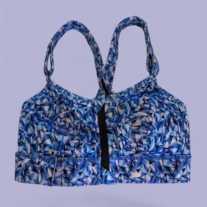 Blue and Purple SheFit Size Luxe Sports Bra Wirefree Adjustable Fit Support  Gym